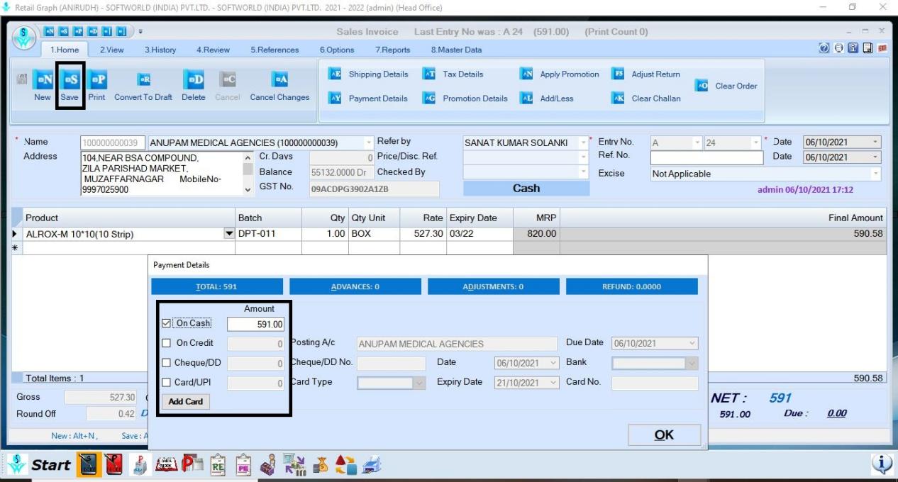 How to Edit payment Mode in Sales and Purchase