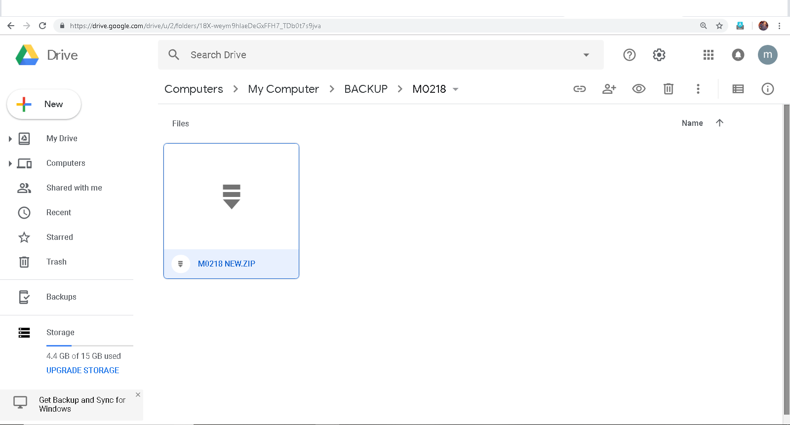 Backup Files through Google Drive
