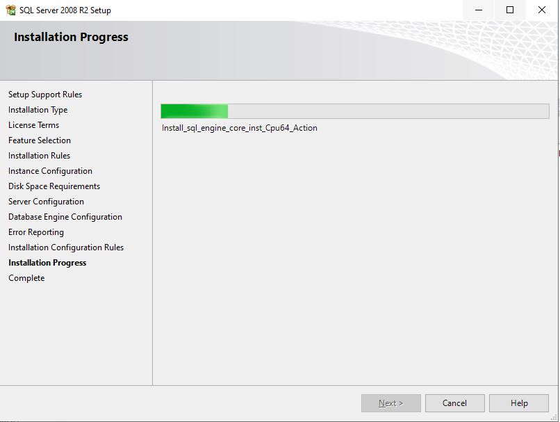 Installation Progress