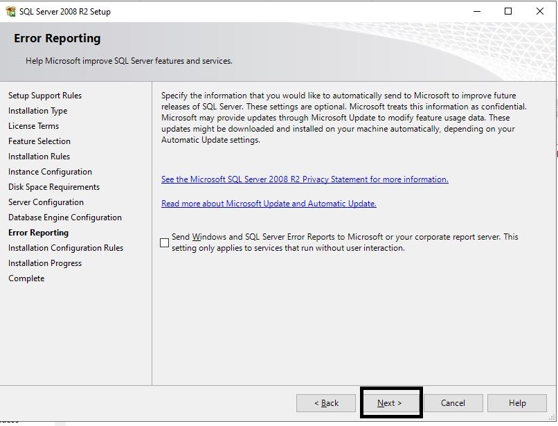 Error Reporting