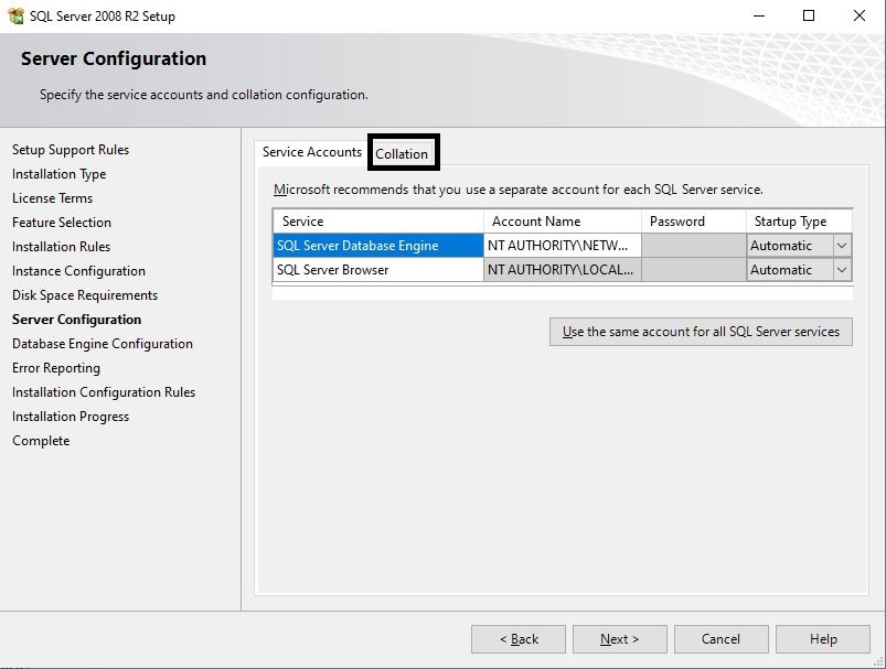 Server Configuration 