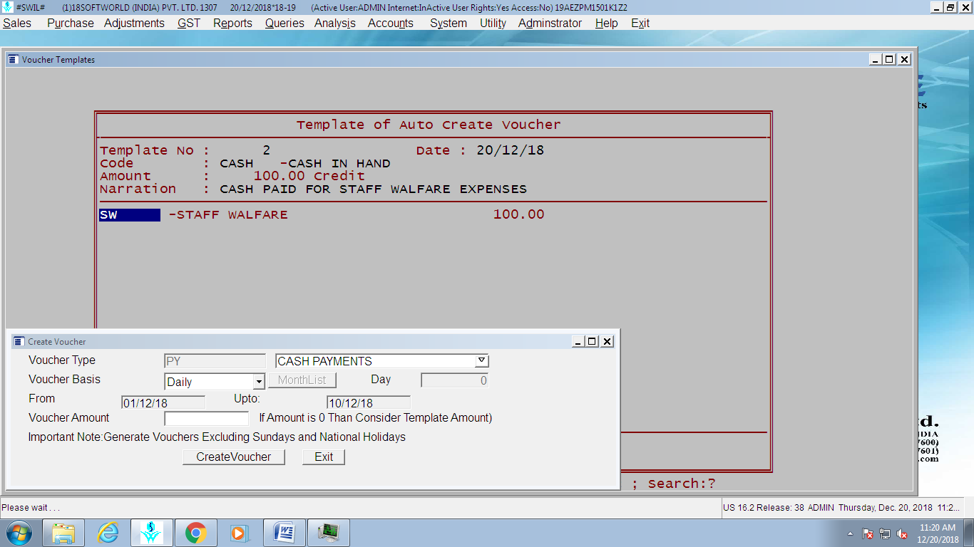 create voucher