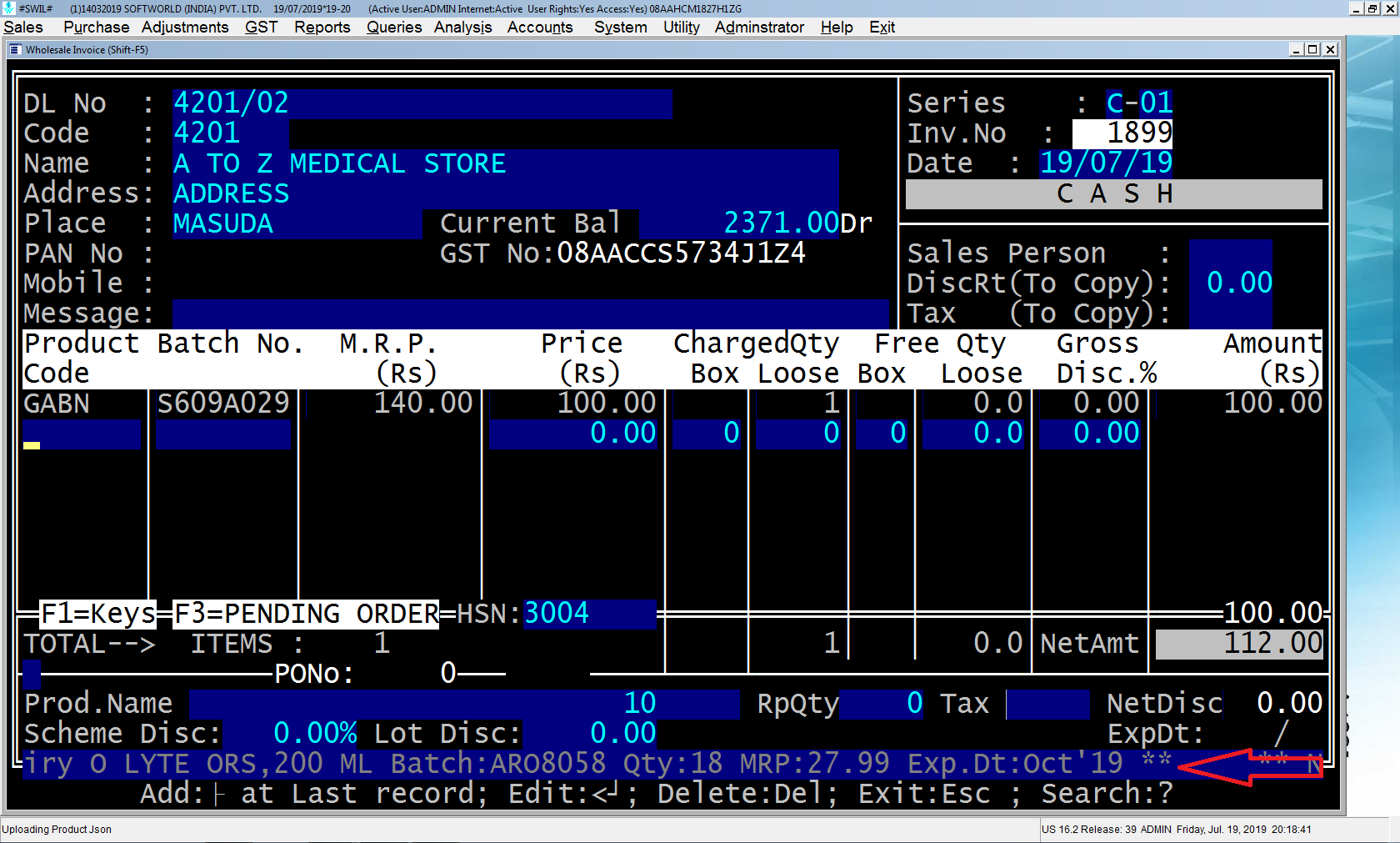Near Expiry message at bottom