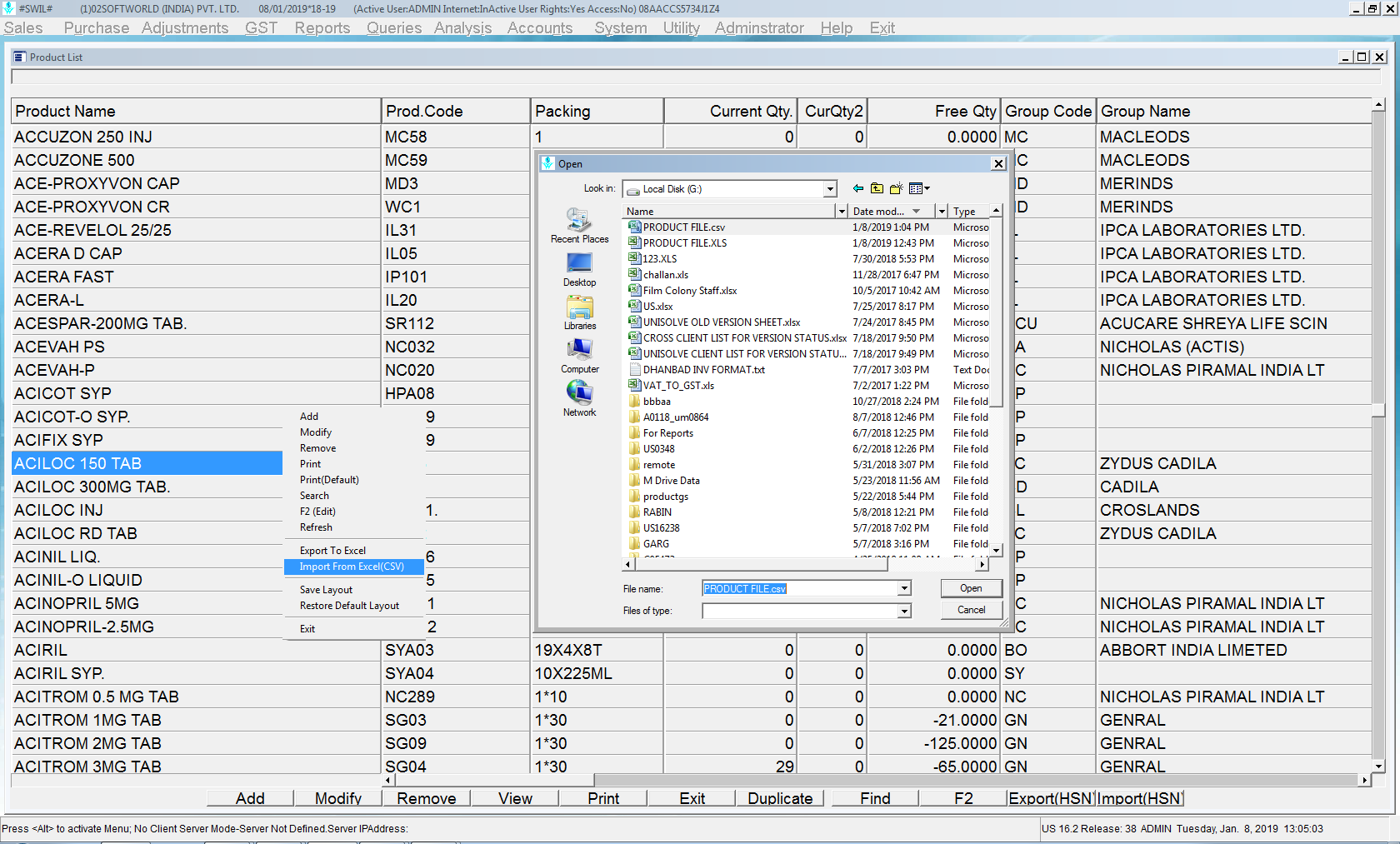 Import this CSV file