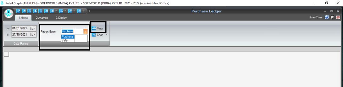 selected date range