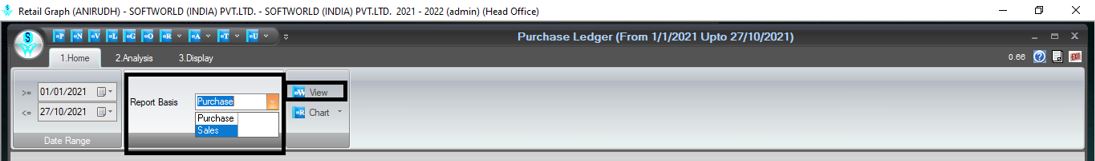 select sales in the above report