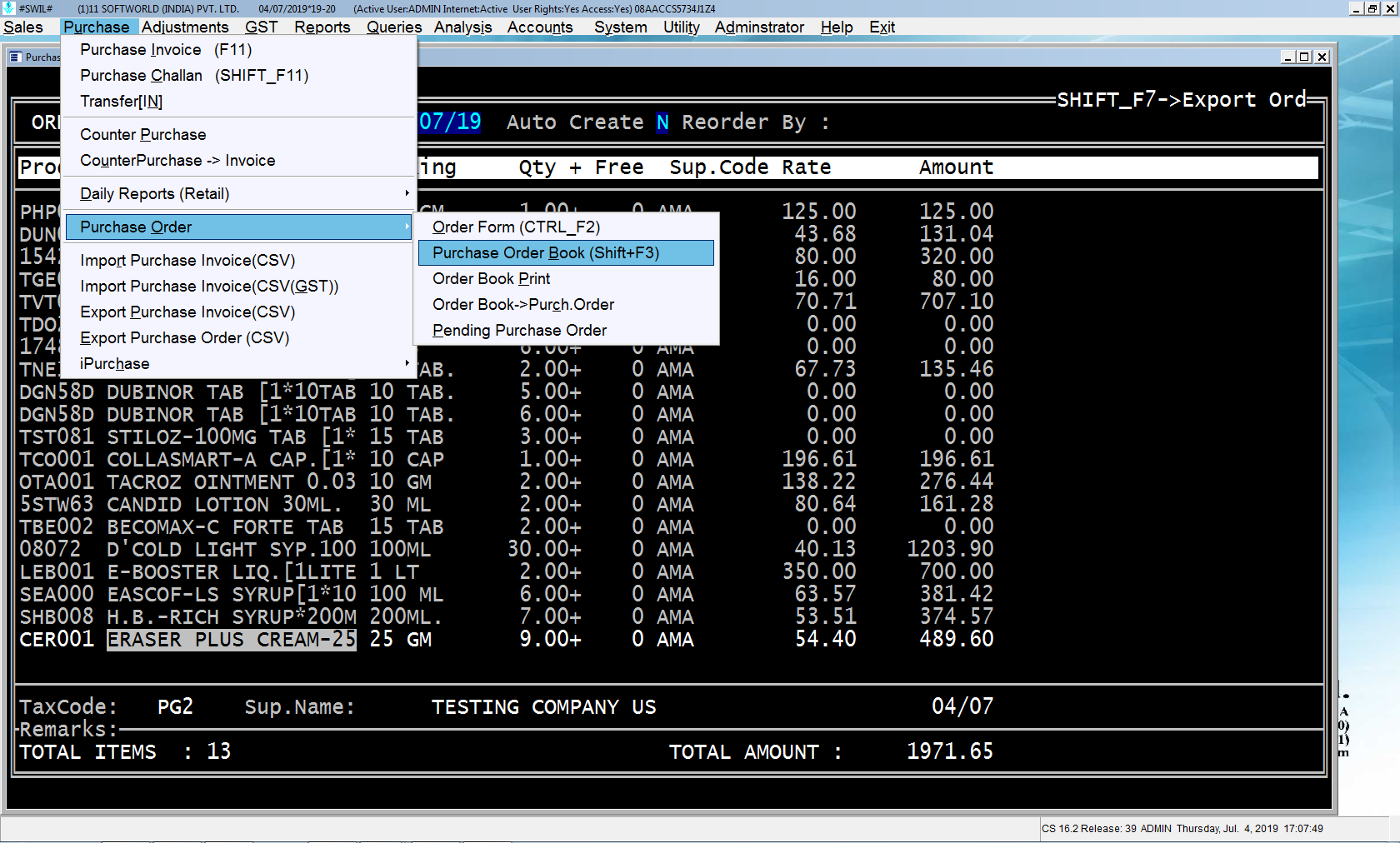 Purchase Order Book