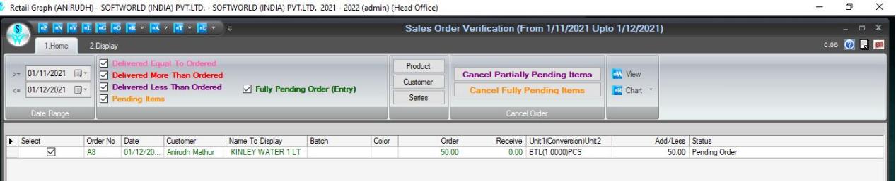 Cancel fully pending items