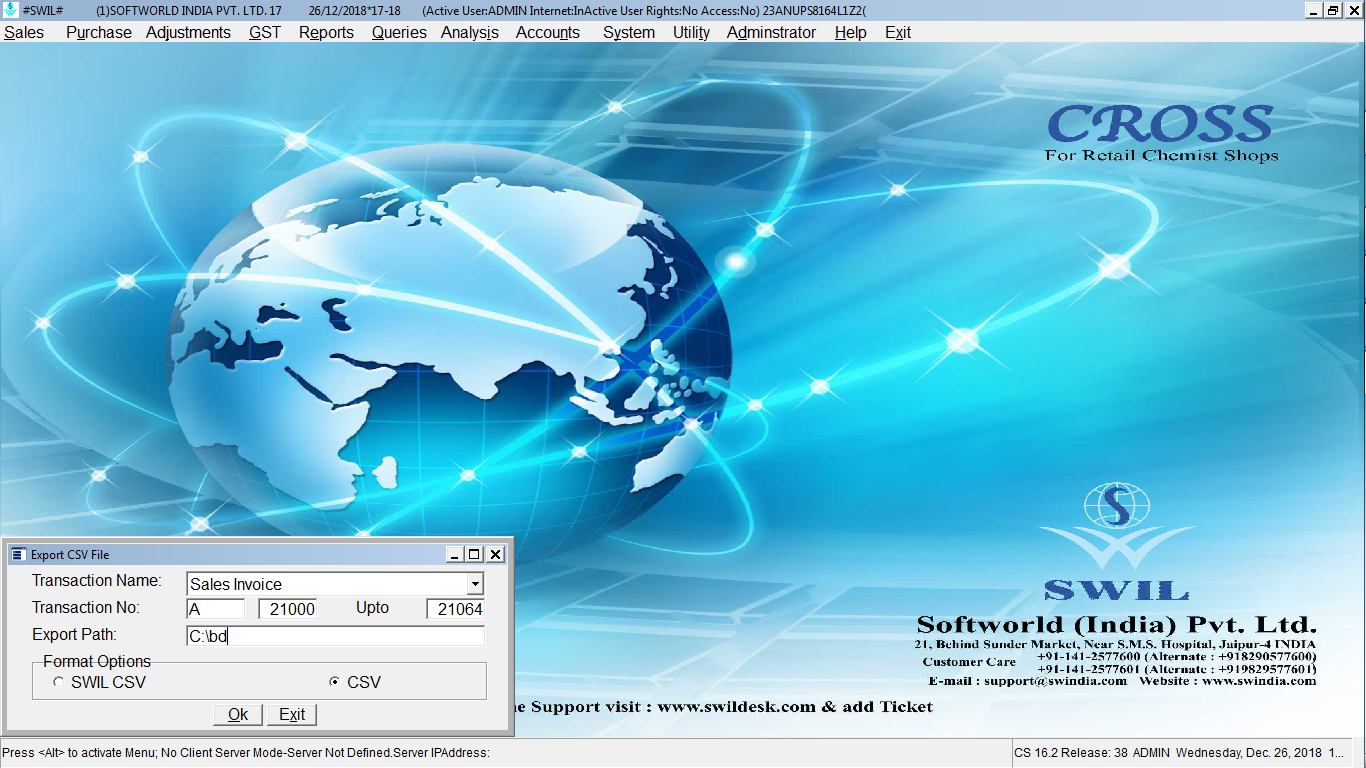 Export in Sales Invoice