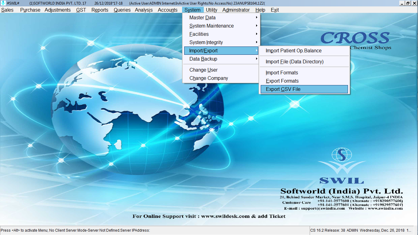 CSV format