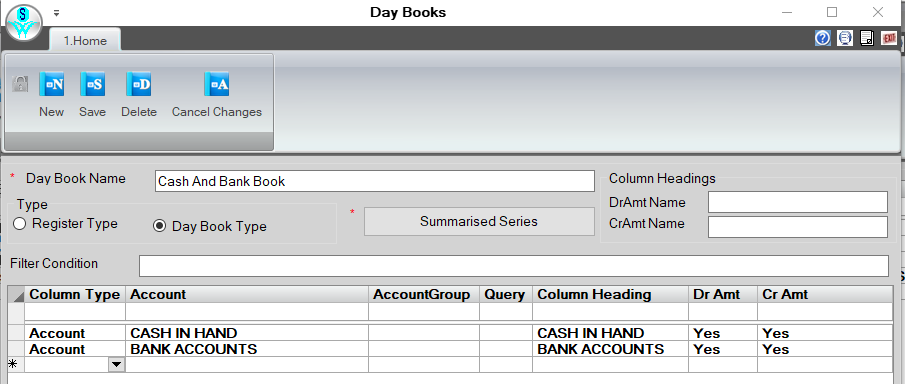Provide Cash and Bank Book details as below 