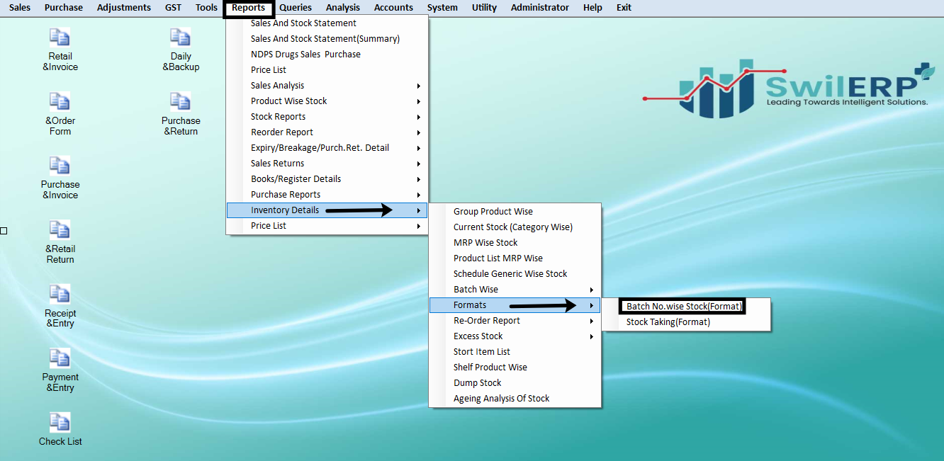 View Report of Batch No. Wise