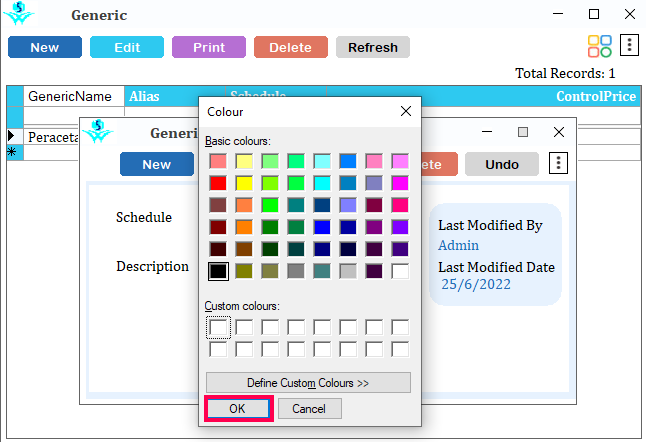 Schedule Color of your Product