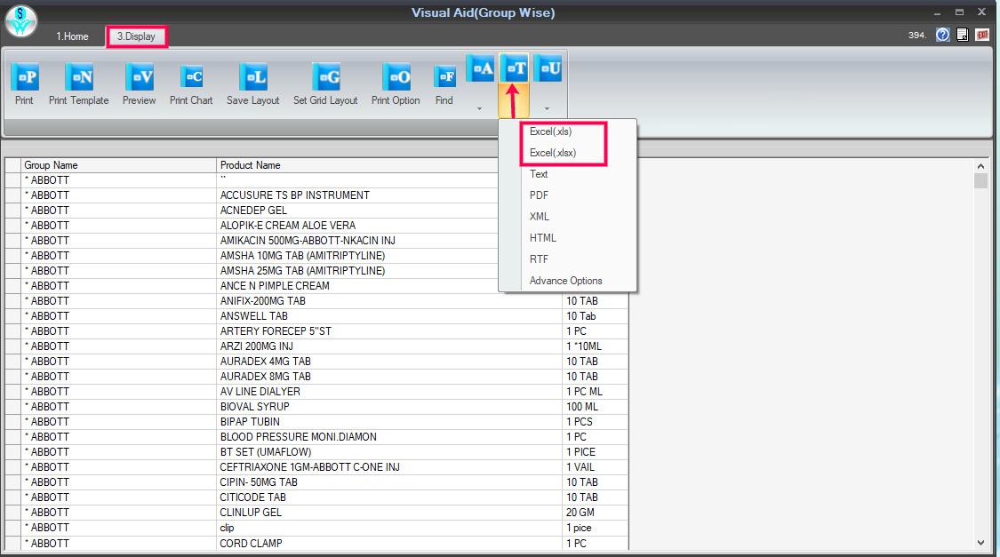 Excel Format