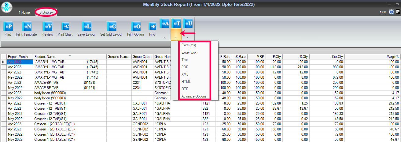 convert your reports into excel format