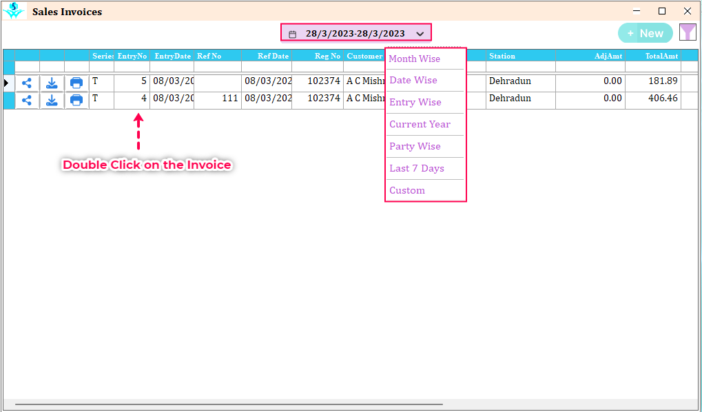 Modify Sales Bill Amount