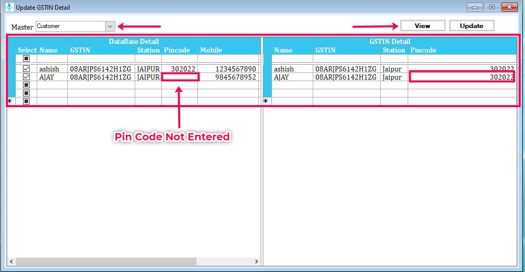 Learn How to Update GSTIN Detail in SwilERP Software Database