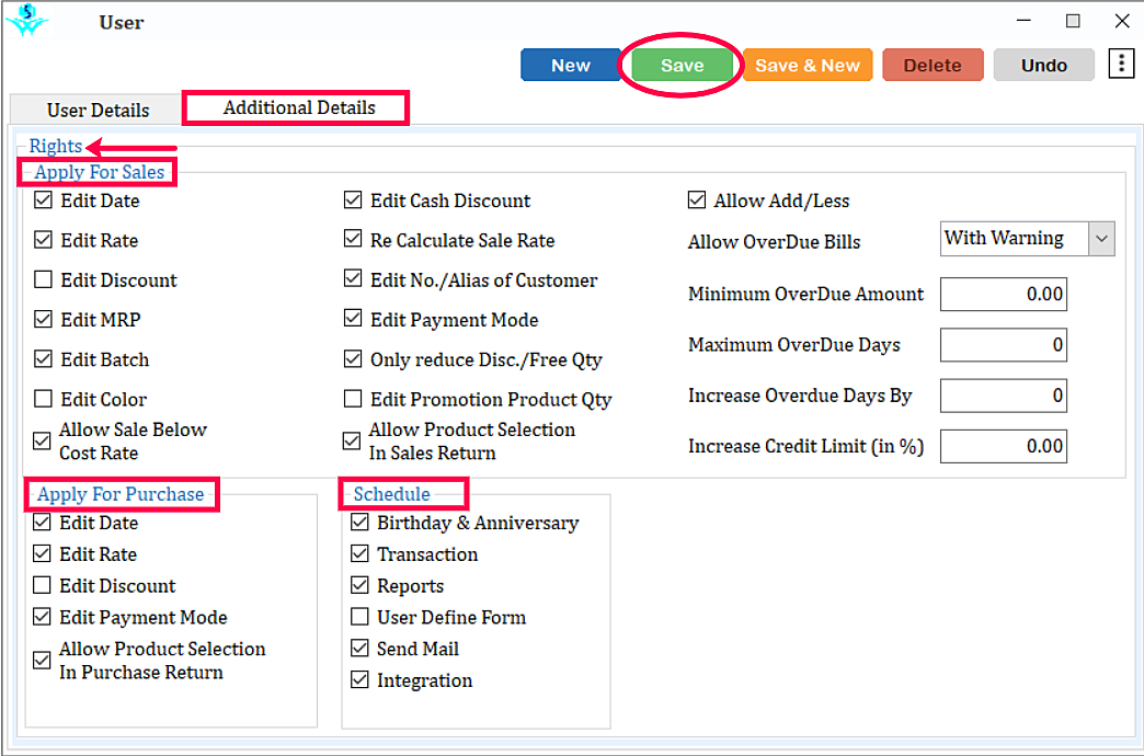 Additional Details tab