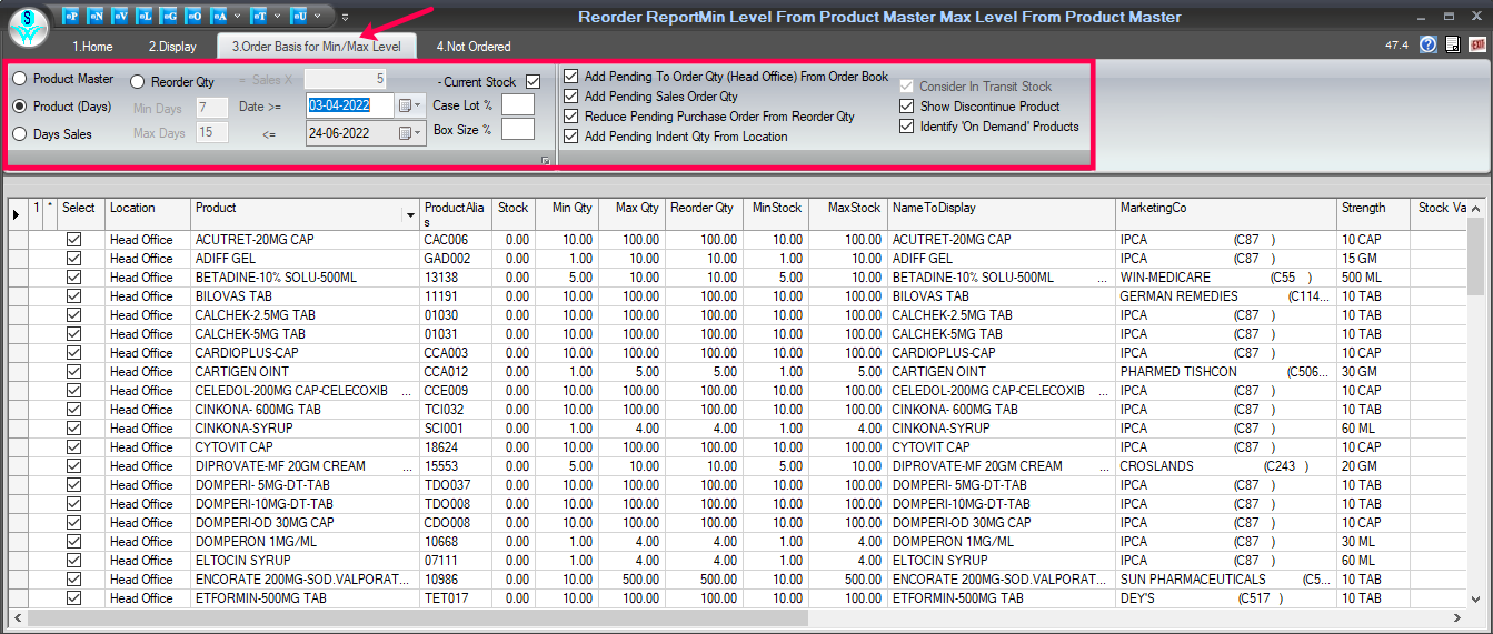 View details for Order Basis