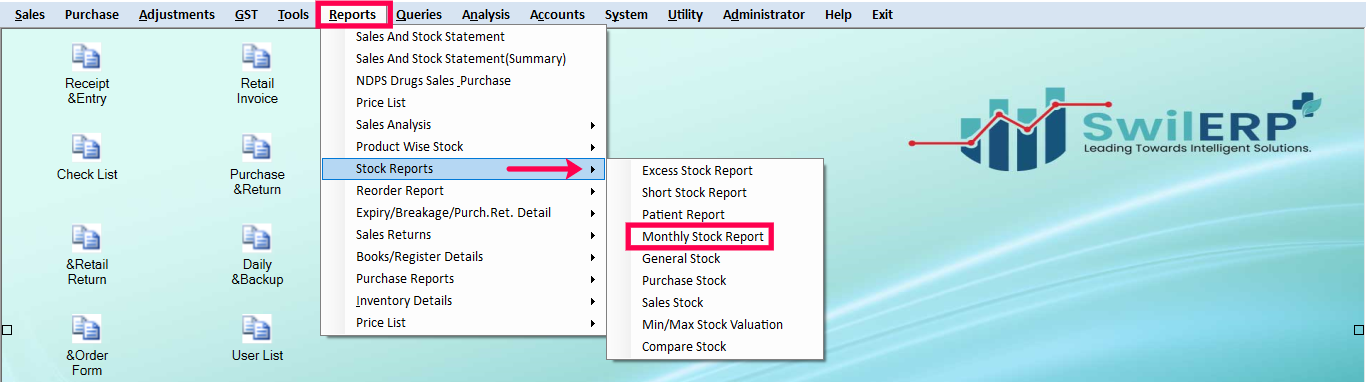 Monthly Stock Report