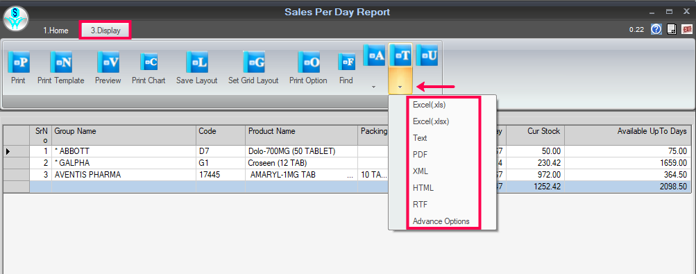 convert your reports into excel format