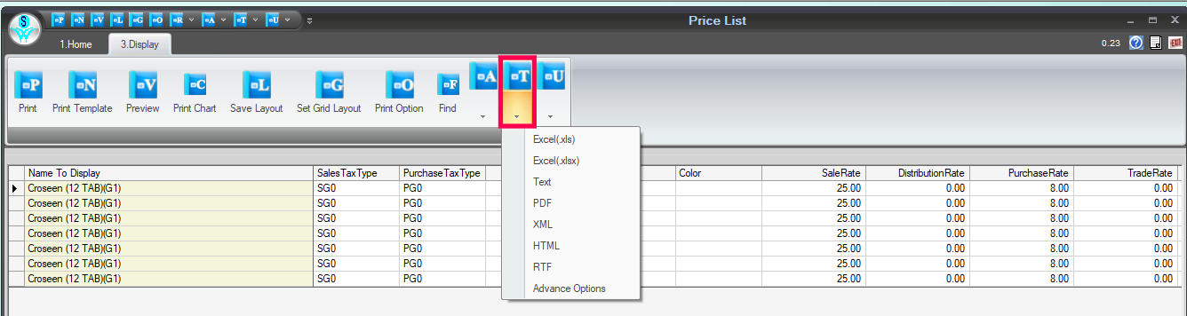 Convert report into excel Format