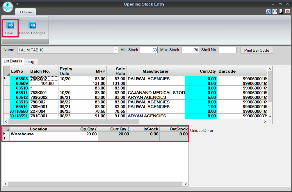 view stock location wise details