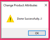 Change product attributes