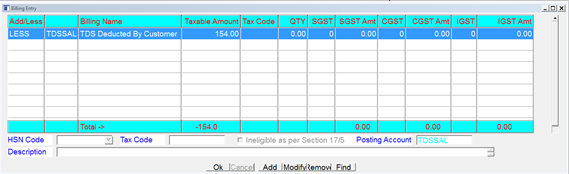 TDS Deducted By Customer