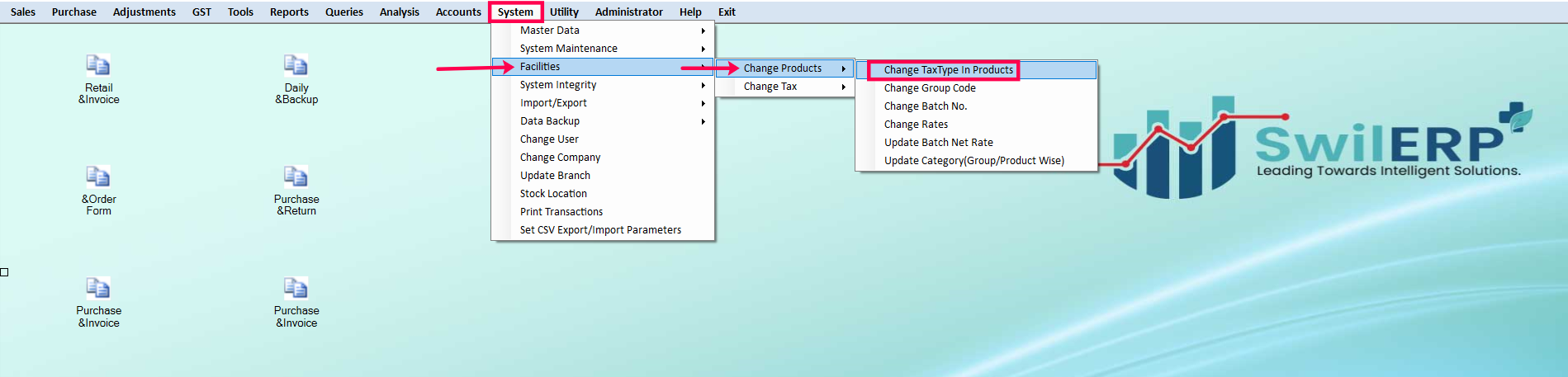 Change Tax Type In Products