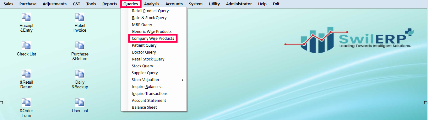 Company Wise Product Query 
